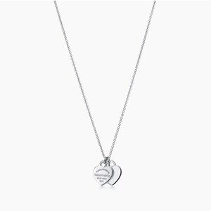 Return to Tiffany Double Heart Tag Pendant in Silver, Mini
